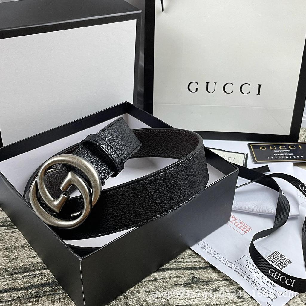 4,0 cm Herren-Premium-Ledergürtel mit runder Keks-Schnalle - Vielseitiges Modeaccessoire