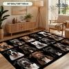 Pitbull Dog Collage Print Decor Area Rug, Pet‑Themed Floor Mat for Living Room, Bedroom, Indoor Home Decoration