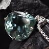 Lab Created 925 Starling Silver 74 Ct Perfect Pear Cut CERTIFIED Gems Pendant MY.PD-108-NS
