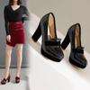 Ladies High Heel Shoes Spring Summer Genuine Leather Womens Pumps Platform Sexy Dress Footwear Ol Shoes