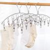 Clothes Drying Hanger with 32 Clips / 8 Clips Socks Underwear Drying Folding Laundry Hanging Rack