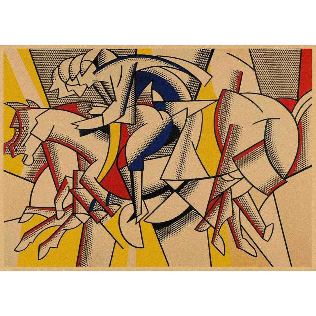 Roy Lichtenstein Pop Art Retro Kraftový plakát pro bar nebo kavárnu Nástěnná dekorace 357