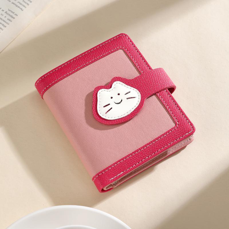

Short Women Wallet Fashion PU Leather Multi-Card Slot Purse with Zipper Coin Pocket Portable Ladies Mini Wallet Daily Accessory