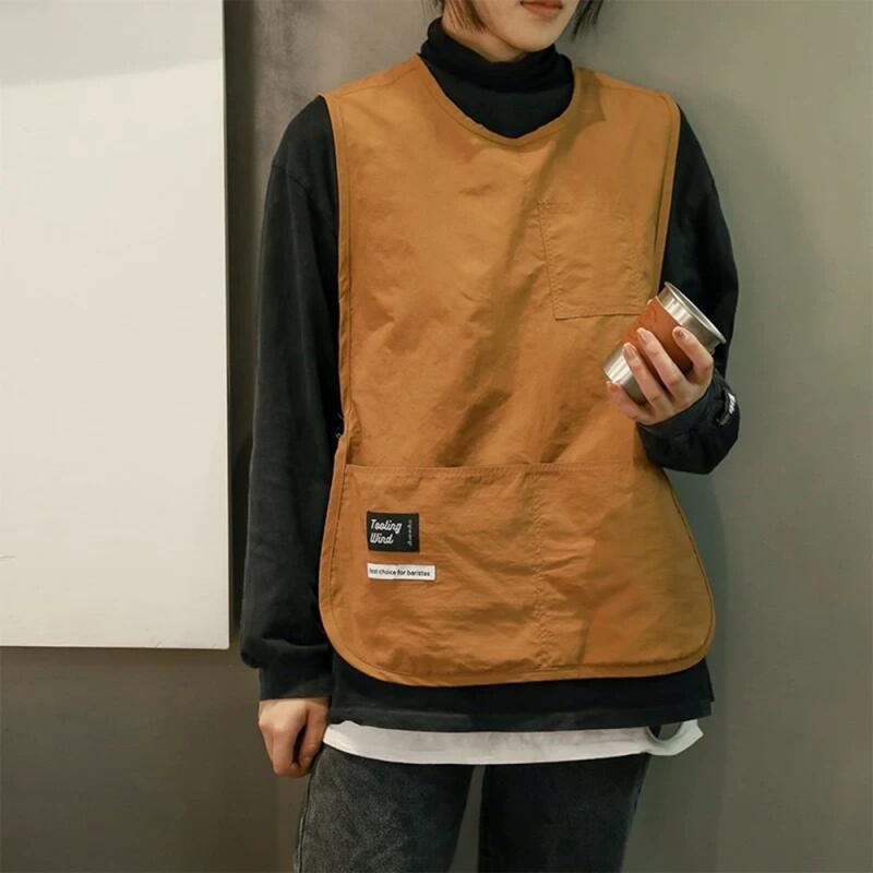 

Restaurant Kitchen Serving Apron Couple Workwear beige