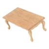 Domeček pro panenky Konferenční stolek 1/12 Březové dřevo Obdélníkový Miniaturní Čajový stolek pro Nábytek do domečku pro panenky