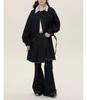 In Stock: Romantic Lace Denim Jacket with Detachable Knit Collar and Bud Hem - Girlish Style for Autumn