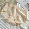 New Ice Silk Mid-Waist Women's Briefs with Cotton Crotch Seamless & Comfortable
