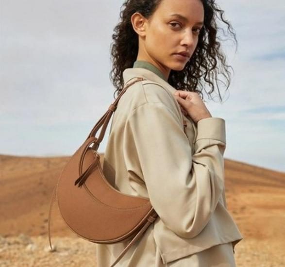 

Сумка-седло из натуральной кожи Paris Niche Design Crescent - модная сумка-мессенджер через плечо Original Logo