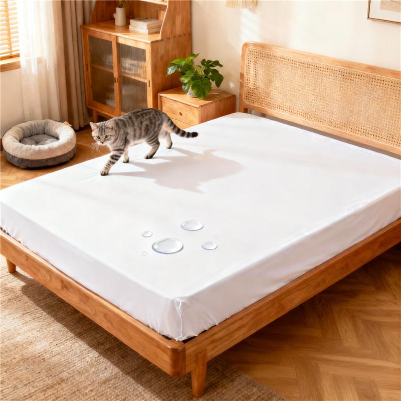 Fashion Waterproof Mattress Cover Quilted Fitted Sheet 140*200 160*200 Mattress Protector Solid Color Bed Cover