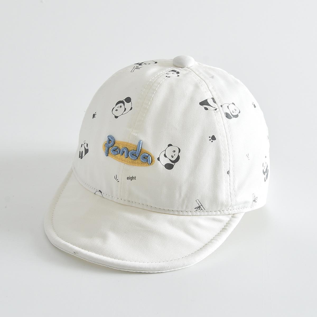 Kids  Cute Panda Duckbill Baseball Cap - Soft, Windproof, Sun-Protective Outdoor Hat 48-50 cm белый