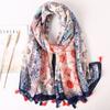 Luxury Brand  Cotton Scarf Women Large Shawls Pashmina Muslim Hijab Foulard Design Print Lady Beach Stole Head Scarves Pareo