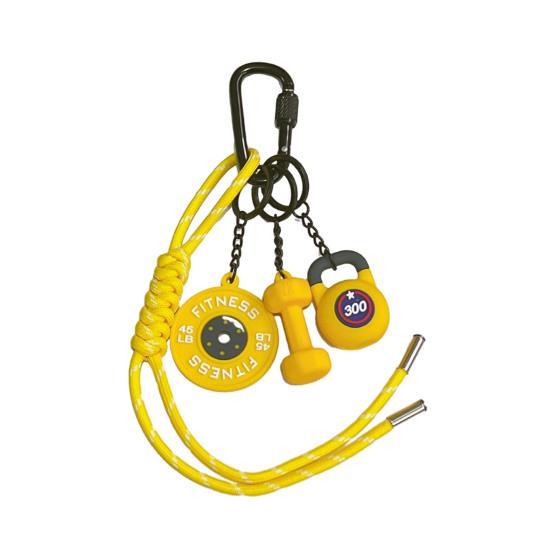 Brelok Fitness Miłośnik Siłowni Hantel Sztanga Kubek na Wodę Brelok Silikonowy Ciężarek