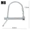 3pcs/set Coupler Safety Pin D-Hook Steel M5 M6 M8 Quick Lock Release Trailer Truck Bicycle Stroller Boat RV Hitch Latch