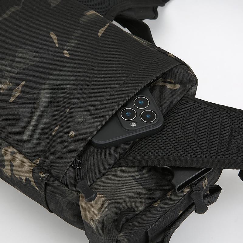 Fishing Tackle Backpack Lure Box Gear Storage Bag Fanny Pack for Men Fly Fishing Backpack with Rod Holder Sling Shoulder Bag