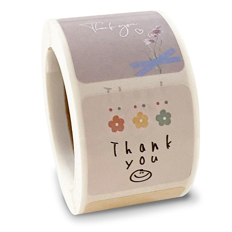 300 Pcs/Roll Cute Cartoon Floral Thank You Stickers Seal Sticker Envelope Labels