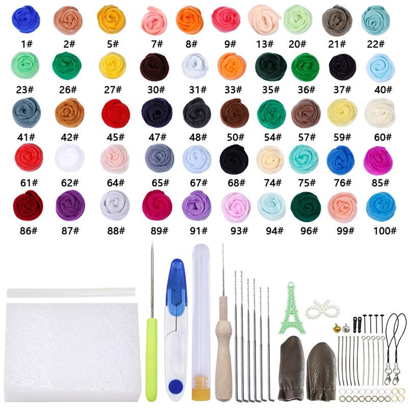 Wool Felt Handmade Couple Doll Kit - Creative DIY Gift Set with Tools & Accessories