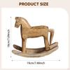 Wooden Horse Statue Rocking Figurine Housewarming Gift Minimalist Table Decoration Sculpture