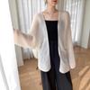 Premium Mulberry Silk Cashmere Women's Mid-Length Knitted Cardigan