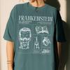 Frankenstein Mary Shelley Maglietta Comfort Colors * Stagione Spettrale Retrò Classico Horror Gotico Amante Film Mostri Bookish Halloween Dark Academia