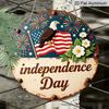 2D Flat, 1pc Independence Day Decor Metal Aluminum Sign, Home, Holiday Decor Ornaments, Suitable for Room, Outdoor, Porch Decor, Friendship Gift