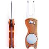 Magnetic Marker Golf Divot Repair Tool Foldable Putting Green Fork Golf Repair Tool  Golf Course