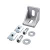 4040 Series Aluminum Profile Connector Set (20 Pieces), Corner Brackets (40 Pieces), M8x20mm T-Slot Nuts (40 Pieces), M8 Flat Washers (40 Pieces), and