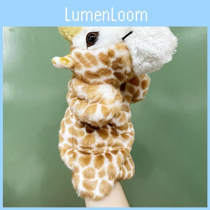 Cartoon Giraffe Hand Animal Puppets Children Plush Toys Interactive Gift Doll