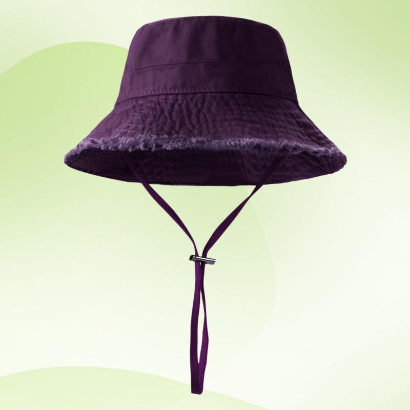 Raw Edge Red Bucket Hat Women's Summer Versatile Thin Big Brim Showing Small Face Outdoor Basin Hat Tide
