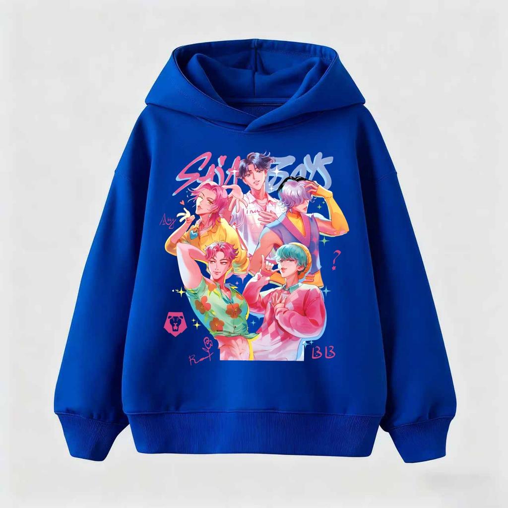 KPop Dämonenjäger Cartoon Mädchen Junge Kapuzenpullover Warm Kinder Koreanische Welle Mode Lässige Oberteile Freizeitkleidung
