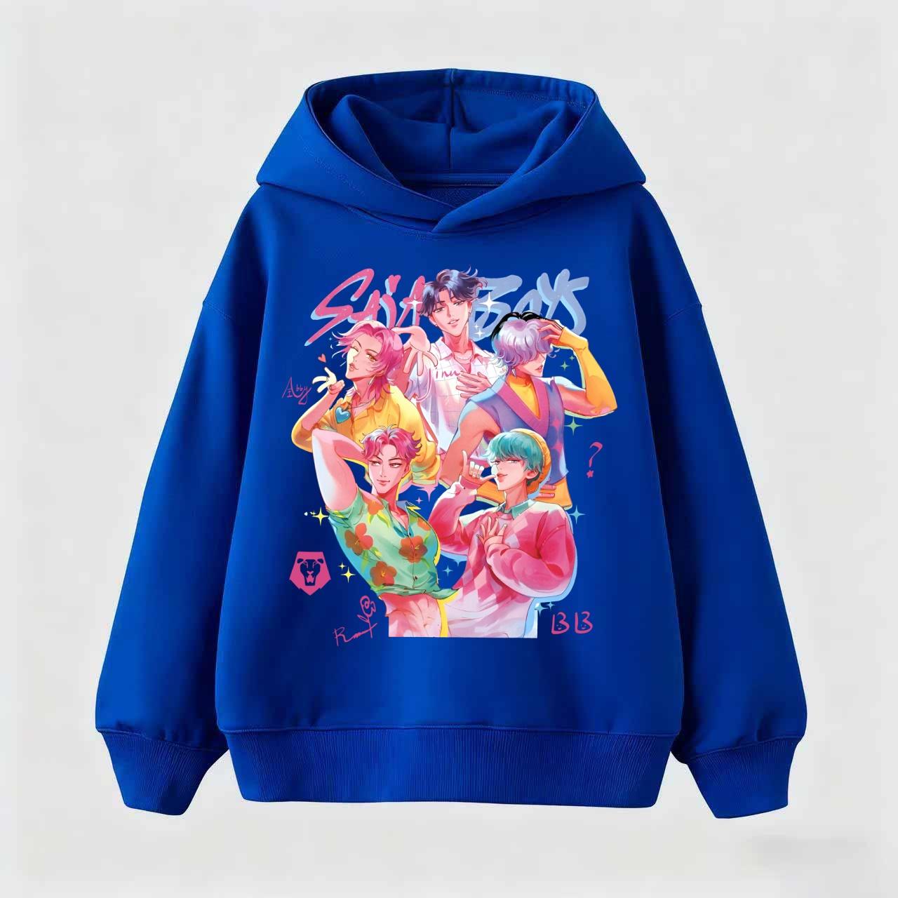

KPop Demon Hunter Cartoon Girls Boy Hooded Sweatshirt Warm Children s Korean Wave Fashion Casual Tops Casual Clothing 140