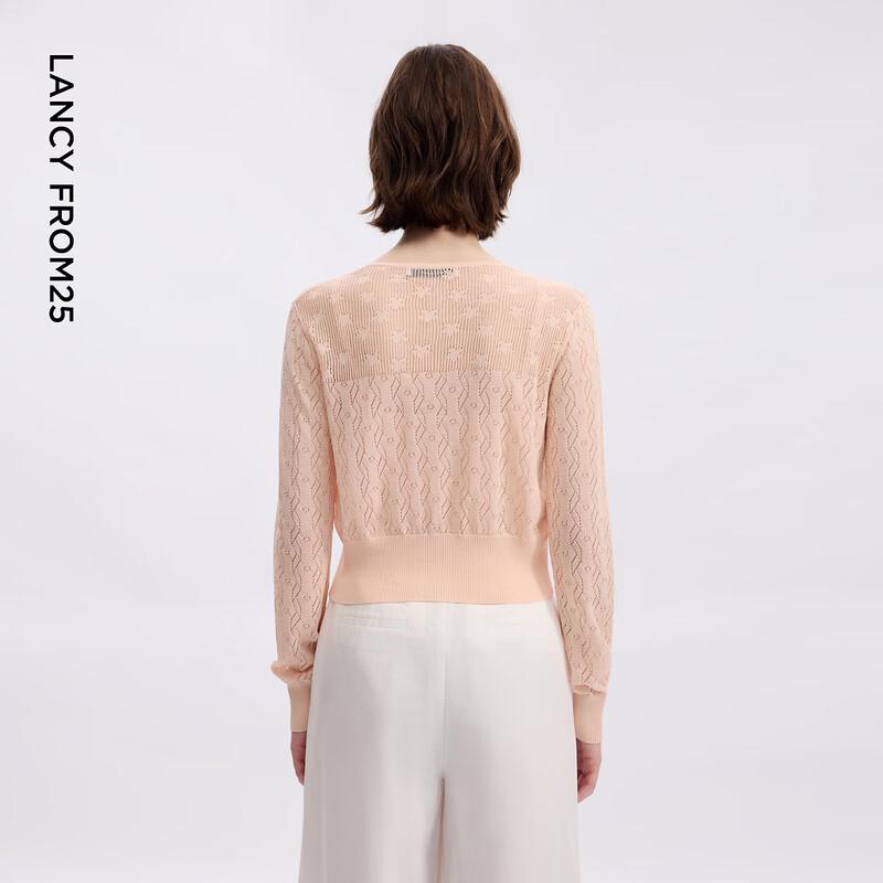 LANCY Acetate Blend Knit Cardigan