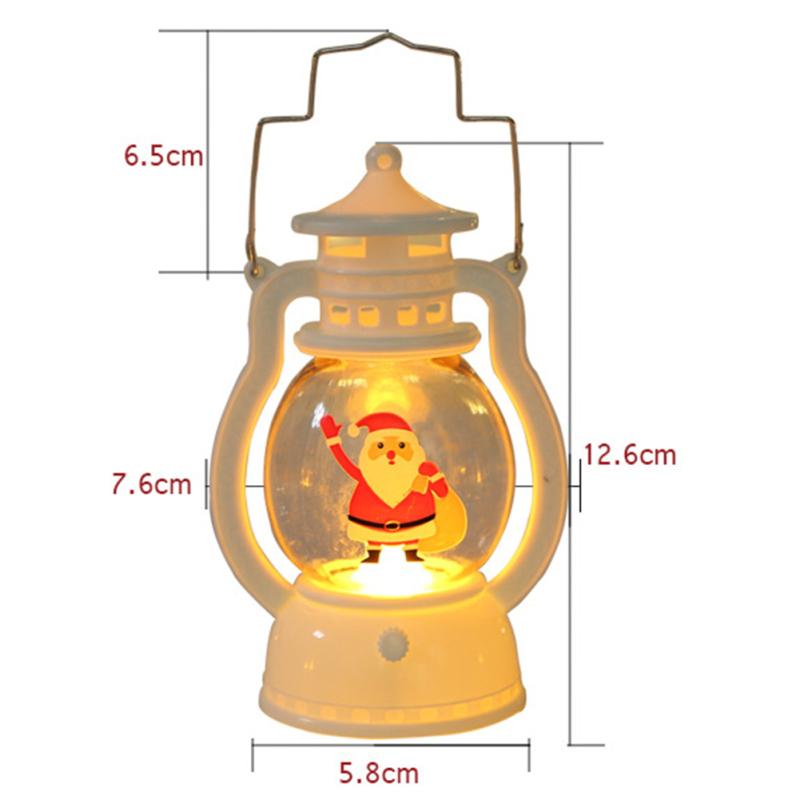 Świąteczne oświetlenie dekoracyjne Przenośna lampka choinkowa Santa Snowman Led z wiszącym pierścieniem