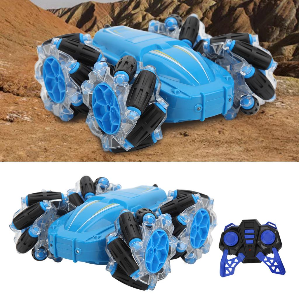 M2 2.4G LED Stunt Car 4 Wheel Drive Anti Interference Remote Control Car With Double Sided Led Lights 3.7V 500mAh for Kids Over 6 Years Old
