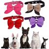 Pu Bowknot Leather Dog Collars Adjustable Puppy Pet Cat Necklace Decoration Neck