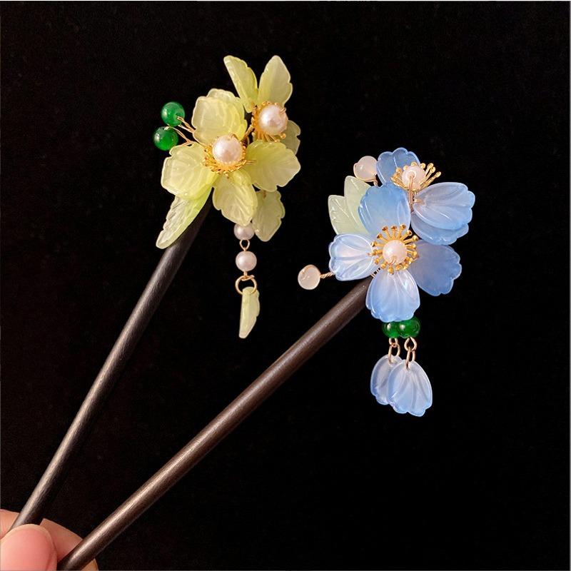 Light Luxury New Chinese Flower Fringed Hairpin, National Style Advanced Sense, Ancient Style Hairpin, Hairpin Headdress