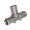 3/4" x 3/4" x 3/4" Aluminum Alloy Silver Tee Coolant Heater Hose Connector Fitting Adapter Fit for Car