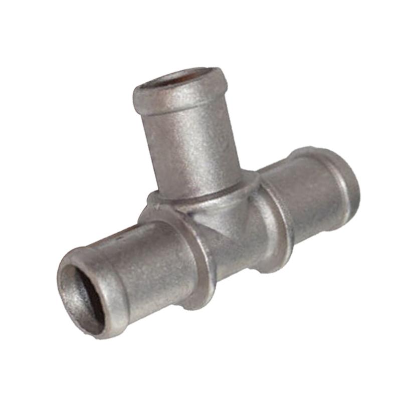 3/4" x 3/4" x 3/4" Aluminum Alloy Silver Tee Coolant Heater Hose Connector Fitting Adapter Fit for Car