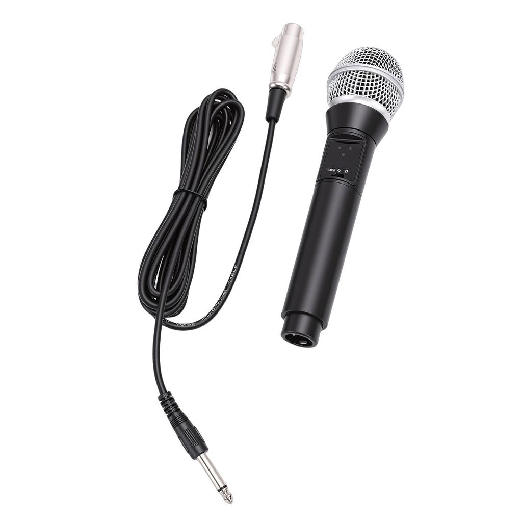 Bluetooth Microphone Handheld Dynamic Wired Mic for Home Outdoor Karaoke Singing Recording