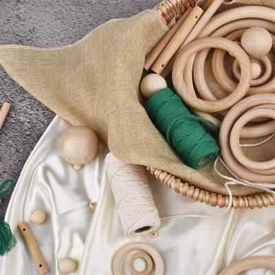 DIY Jewelry Wooden Crafts Natural Log Color Wooden Ring DIY Accessories Handbags Buckle Curtains Diameter15~150mm