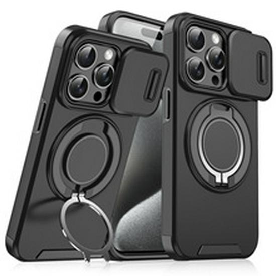 iPhone 17 Magnetic Shockproof Rotating Stand Case