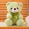 Cute Flower Ribbon Teddy Bear Plush Toy - Colorful Bear Doll Gift for Valentine's Day