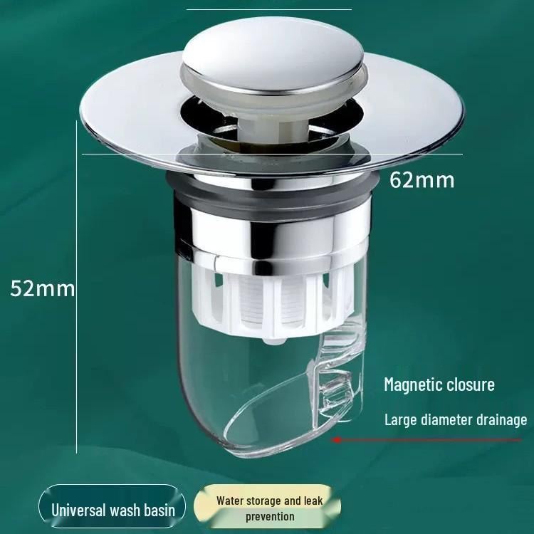 Aquarium Anti-Odor Pop-Up Drain Stopper for Face Basin