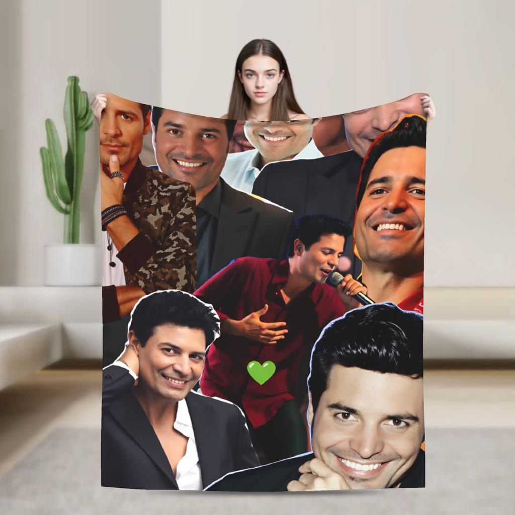 Chayanne Singer Warm Soft Blanket Camping Plush Throw Blanket Funny Outdoor Flannel Bedspread Sofa Bed Cover