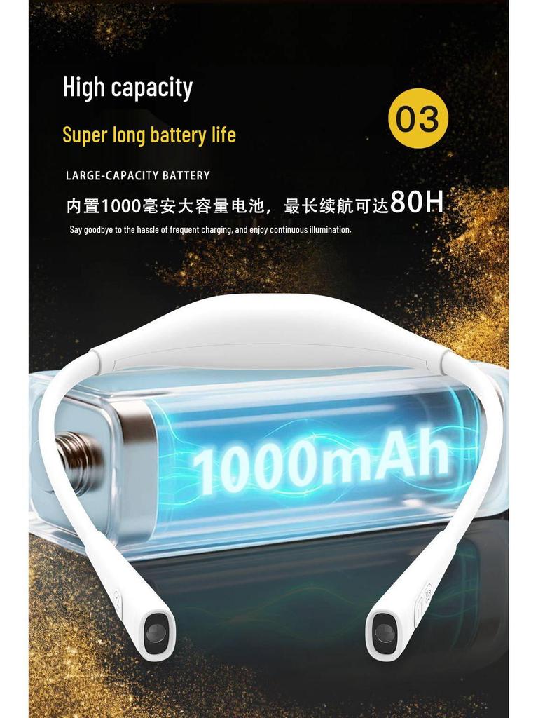 CE-Certified LED Neck Hanging Light for Night Running & Reading - USB Rechargeable & Eye Protection