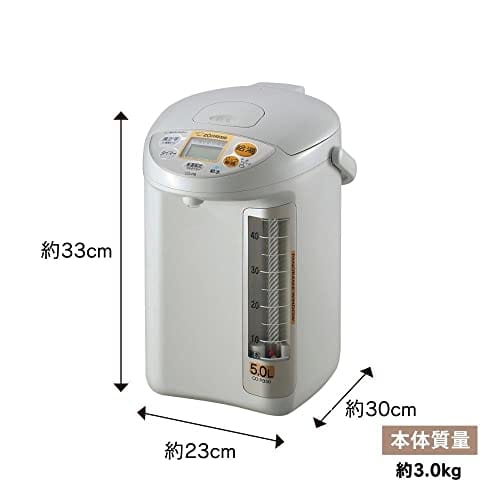 [.co.jp Only] Zojirushi Mahobin (ZOJIRUSHI) Electric Pot Large Capacity 5.0L Standard Type 3 Level Heat Retention Settings Timer Function Energy Savin
