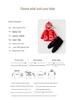 Festive Red Baby Winter Set: Thick Fleece-Lined, Stylish for Boys and Girls