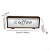 Coffee Sign Frame with Light Bar Decoration Table Lamp Wooden Night for Farmhouse