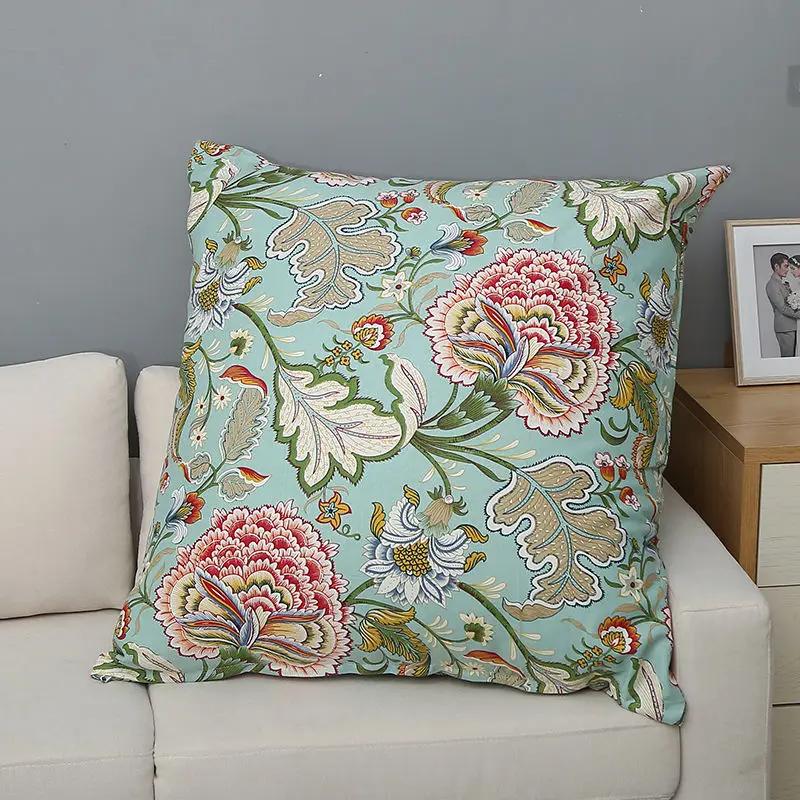 Floral Series Printing Pattern Decoration Home Pillowcase Square Office Cushion Cover