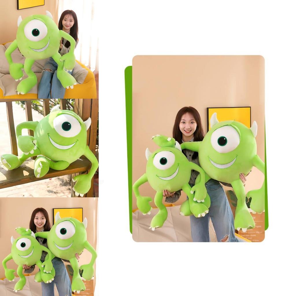 Cute Green Monster Plush Toy Big-eyed Stuffed Doll Perfect Birthday Present