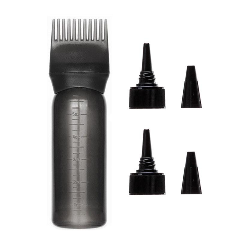 

160Ml Multicolor Plastic Hair Dye Refillable Bottle Applicator Comb Dispensing Salon Hair Coloring Hairdressing Styling Tool
